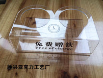 2-hole acrylic bullet cup holder white wine cup holder free drinking water cup holder hotel KTV supplies