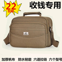 Thickened canvas mens and womens bags crossbody purse business bag Oxford shoulder bag Travel bag Ticket bag change bag