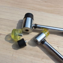 Mini steel pipe handle mounting hammer Rubber hammer Rubber hammer Tile mounting hammer Small hammer Small leather hammer