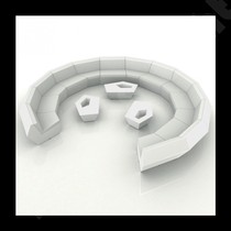 Vondpm round sofa glass fiber reinforced plastic Diamond composite sofa outdoor high-end hotel sofa