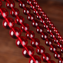 Simulation Garnet scattered beads wine red glass small round beads handmade diy woven bracelet jewelry beaded material
