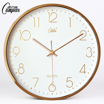  Kangba silk silent living room wall clock Simple quartz clock large hanging watch Fashion watch creative wall clock Office clock