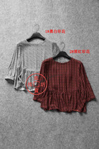 S155D 0510 NICE AND NICE LITTLE FRESH TASTE 70% SLEEVE LOOSE Small Skirt Hem Type Shirt