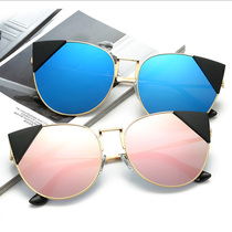 New fashion European station European and American cat-eye women hipster Joker driving anti-ultraviolet sunglasses model sunglasses