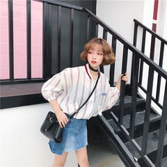 实拍实价2017韩版宽松时尚薄款短外套女 蝙蝠袖防晒衣