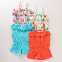 Summer 2021 new girls even body shorts Beauty Little Princess sling pants 2-14 years old
