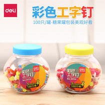 Powerful 0054 cork board I-nail American style pushpin press nail tack writing photo nail color I-shaped nail