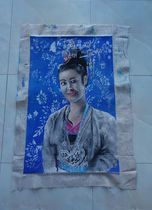 Hominin Sonic Cabinet Hunt for Sonic Pure Handmade Cotton Fabric Paint Painting Area 48 * 31cm ab-01