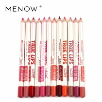 Merino Menow 12 Color Persistent Waterproof Lip Line Pen Outlet Red Pen P14002 Foreign Trade Exploits