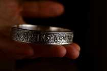 Almost produced Sanskrit bracelet handmade auspicious cloud bracelet personality sterling silver 999 silver bracelet six character mantra bracelet