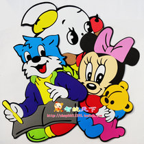 Kindergarten classroom wall scene layout environment decoration material wall sticker * foam large animal pattern