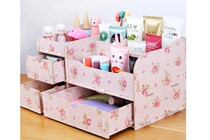 Diy cosmetics storage box Wooden storage box Desktop storage box 1040 storage box