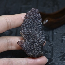 L = 59 5 mm8# Xinjiang Bachu Montenegro agate Meridian fish seed wrapped pulp raw stone agate raisin Violet