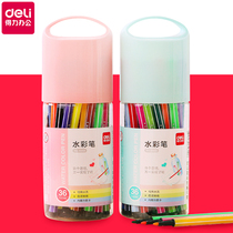 Deli 6954 wishing bottle watercolor pen 24 colors student supplies environmental protection beautiful colors easy to carry