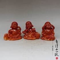 Imitation ancient finely carved shoushan stone swaying pieces not to be heard not to say no to the ancient play collection handlebar pieces hawks and pieces of art