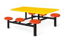 Division of Teachers Dining Table Manufacturer Direct Marketing Wholesale GRP Six Places Students Canteen Dining Table And Chairs Staff Table