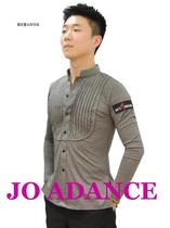 Latin dance practice suit Mens Latin dance practice suit Ho Dance costume Dance T-shirt