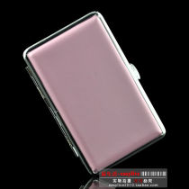 Double gun womens cigarette case Ultra-thin cigarette case 14 pieces lengthened pink love language fashion cigarette clip automatic