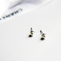 Korean Version Delicate Ultra Small Mini Ultra Pocket Fashion Elegant Pearl Small Earrings Earrings Trinket Woman