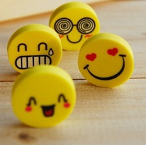 Japanese and Korean stationery cute creative expression smile rubber eraser cartoon - shaped rubber children small gift