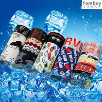 Cool summer ice silk cartoon camouflak with T letters wide sides flat corner underpants Les neutral Womens four-corner underpants