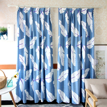 Custom partition curtain Semi-shading simple modern living room Bedroom Balcony bay window curtain Finished fabric European style short curtain