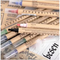 Japan Wu Zhuzhu Kuretake MS3500 Double Head Handbooks Parallel Gothic Water Lottery Pen Flat Head English Art Body