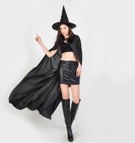 Wuwa Blessing Halloween Costume Adult Capes Witch Black Death Cloak Vampire Cosplay Ball