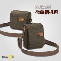 Sony a6000 nex5t a7r2 a5100 Micro single camera bag Canvas single shoulder photography bag for men and women