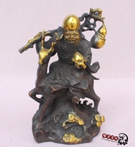 Fine gilded antique pure copper birthday star ornament Fulu birthday star Antarctic Xian Weng Lu crane birthday star birthday gifts