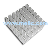 Silver high-quality heat sink 28 * 28 * 11mm trough