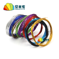 Color wire handmade diy material Button Flower enameled bag hand-held Flower winding simulation floral wire support fixed