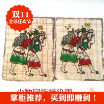 Kindergarten wall decoration Ethnic style environment creation charm hanging batik cloth painting handicrafts creative hanging cloth