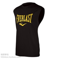 (USA shipped) official EVERLAST professional boxing training sleeveless T-shirt men black