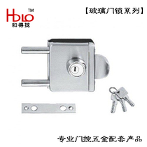 Stainless steel unilateral glass door lock Sliding door Sliding door Anti-theft door no opening with lock core square central latch lock