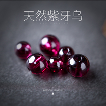 Natural wine red purple tooth black Garnet scattered beads handmade diy woven beaded crystal bracelet small accessories material
