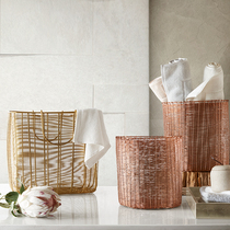 Tao home wrought iron square basket India imported hand woven home storage decoration storage basket