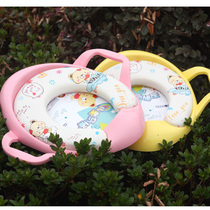 Plastic childrens toilet toilet toilet toilet ring with armrest-assisted toilet sitting circle