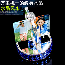 Photo custom-made creative ornaments Diamond Crystal rotating windmill Tanabata Christmas girlfriend birthday gift