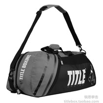(Original) US TITLE Boxing bag Single shoulder Thai boxing loose with special protective gear backpack Grey black