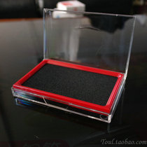 Large quick-drying printing table oversized ink transparent rectangular ink printing office quick-drying quick-drying seal printing table box Black