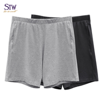 STW loose summer men's home shorts modal cotton half pants home pajamas casual sports plus size thin