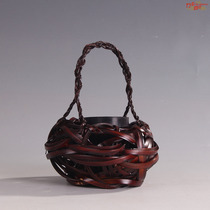 Bamboo art flower vase Flower man Bamboo woven tea Ceremony Zen bamboo flower arrangement Flower basket Vintage bamboo woven flower arrangement outlet