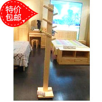 Special solid wood hanger Pine floor mobile coat rack Pastoral hanger Storage rack Hanger