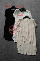 S119C 0524 SMALL DESIGN SENSE Loose Straight Cylinder Type Mid-Length Short Sleeve Snow-spinning Cardigan