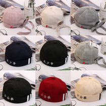 Spring and summer Korean baby childrens hats mens and womens baby wild hats strapping melon skin hats cornice-free Baotou hats tide