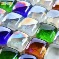 T (Linus)colored bread beads Crystal glass mosaic Living room tile bathroom decoration wall sticker