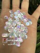 Imported color white bead sheet 3mm-12mm round concave sheet symphony transparent color sequins high-end clothing accessories