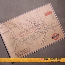 1934 London underground route map nostalgic decorative painting London underground retro