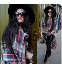 New colored plaid thick square scarf warm in autumn and winter imitation cashmere shawls for men and women scarves